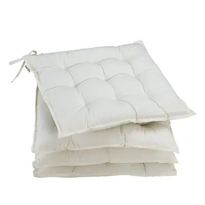 Set 4 x Cuscini per Sedie Cozy crema 41x37x5cm