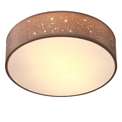 Lampadario da soffitto in tessuto tortora Ø 38cm