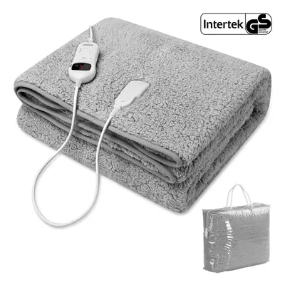 Coperta elettrica in pile grigio 180x130cm