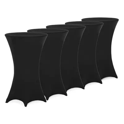 5 x Copri tavolo bar Ø70 cm Nero