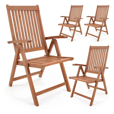 Sedie da giardino Vanamo set 4 pz legno eucalipto FSC