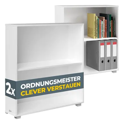 Libreria Vela set di 2 scomparti Bianco 2 vani