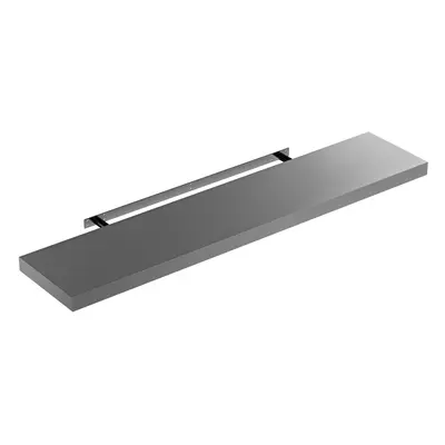 Mensola da parete 110cm grigio con supporto