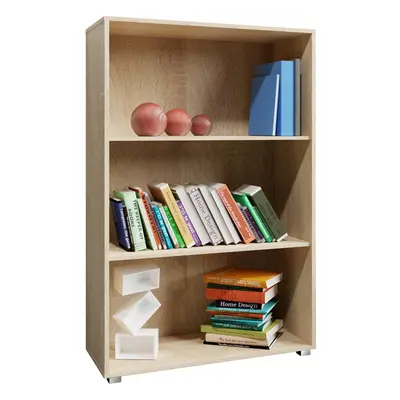 Libreria Vela 3 ripiani in legno quercia 115x60x28cm