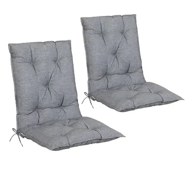 Cuscini per sedie set 2 pz. grigio screziato 116x57x7cm