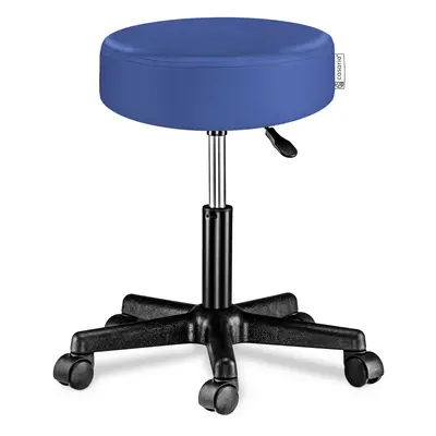 Sgabello girevole 360° similpelle blu