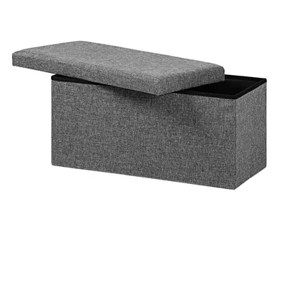 Pouf seduta grigio scuro 80x40x40cm