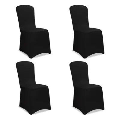 4x Copri sedia Stretch nero