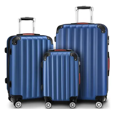 Set di valigie rigide 3 pezzi Baseline, accessori in ABS blu