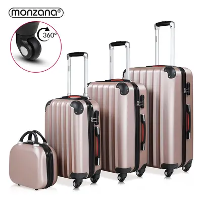 Set 4x Valigie rigide M/L/XL Beautycase rosé ABS