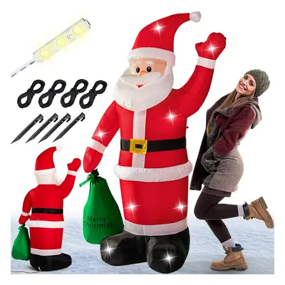 Gonfiabile Babbo Natale XL 180cm illuminazione LED