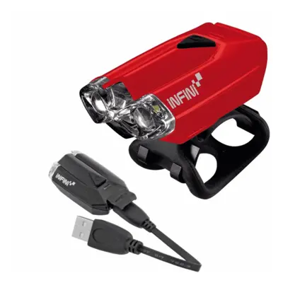 Luce Anteriore Ricaricabile INFINI LAVA 2 LED 80 Lumen USB Rossa per Bicicletta