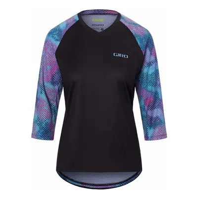 Maglia Roust 3/4 Donna XS Nero/Viola/Azzurro - Traspirante e Confortevole per Avventure Estive