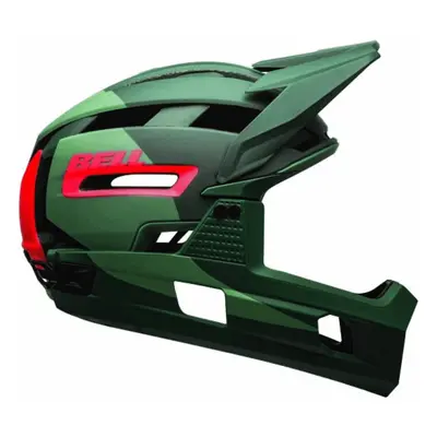 Casco Integrale BELL Super Air R Verde/Arancio con Mentoniera Removibile, Taglia 58-62 cm