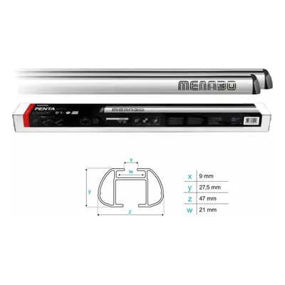 Barra Portapacchi PENTA in Alluminio Argento 47x27mm Taglia L - Sistema RACK SYSTEM