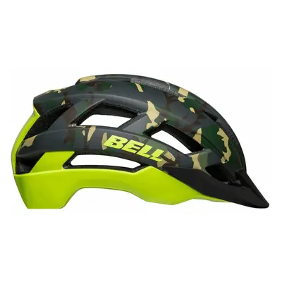 Casco Falcon XRV MIPS Camo/Giallo con LED Posteriore, Taglia 55-59 cm, Protezione Avanzata e Com