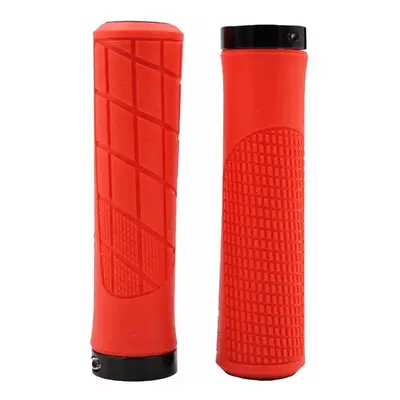 Manopole Ergonomiche MTB 135x22mm con Bloccaggio Rosso e Collarino MVTEK