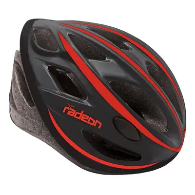 Casco RADEON Nero/Rosso Taglia Unica 58-61cm, 240g, 22 Fori, Certificato EN1078