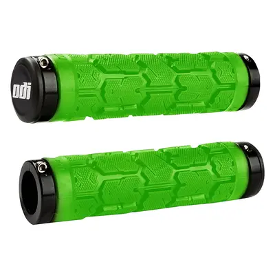 Manopole MTB ODI Rogue Lock-On Verde con Morsetti Neri - 130mm, Presa Sicura e Assorbimento Urti