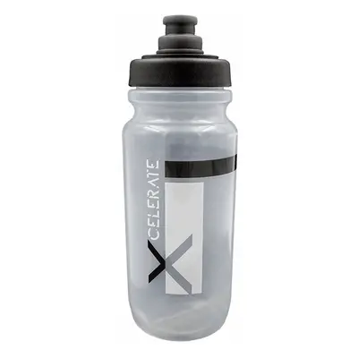 Borraccia Sportiva X-Celerate 550ml Trasparente/Nero con Valvola MVTEK, Leggera 66g