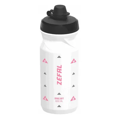 Borraccia Sense Soft 650ml Rosa/Bianco con Coperchio Protettivo, Design Ergonomico e Valvola in 