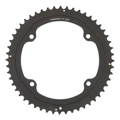 Corona Potenza 52 Denti BCD 145mm Asimmetrico 4 Fori 2x11v Nero per Bici da Strada