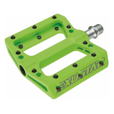 Pedali MTB Flat Exustar E-PB71 Verde 105x108mm in Termoplastica