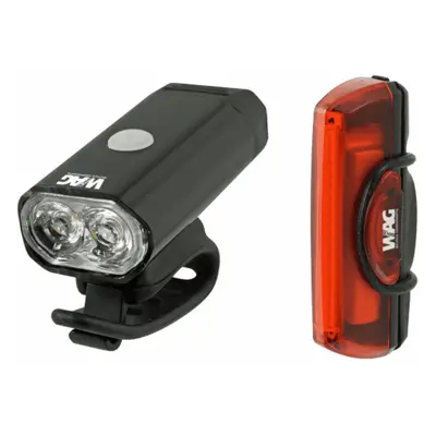 Kit Luci Bici Anteriore 400lm e Posteriore 16 COB LED Ricaricabili USB