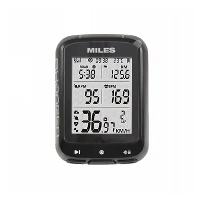 Ciclocomputer GPS Miles Smart BLE5.0 ANT+ con Supporto, Cavo USB e 48 Funzioni Professionali