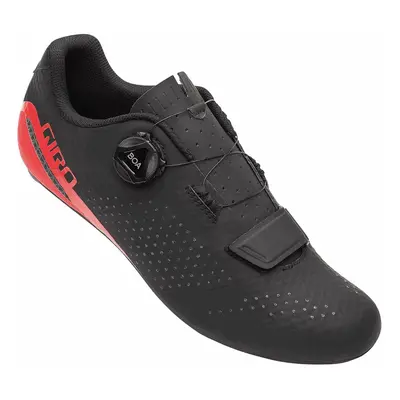 Scarpe da Ciclismo Cadet Nero/Rosso con Suola in Fibra di Carbonio, Taglia 48