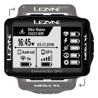 Computer GPS Lezyne Mega XL Nero - 48h Autonomia, IPX7 Impermeabile, ANT+ e Bluetooth