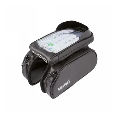 Porta Smartphone da Bici con Borsette Laterali Resistenti all'Acqua, Nero - Compatibile con Touc