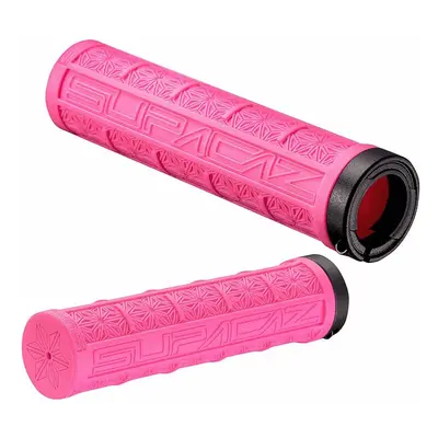 Manopole GRIZIPS Neon Rosa Dual Density Lock-On con Collarino SUPACAZ