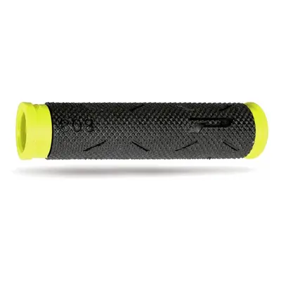 Manopole MTB Soft Touch 125mm, 22mm, Nero/Giallo Fluo, Antivibrazione e Antiscivolo