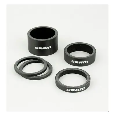 Set Distanziatori Sram in Fibra di Carbonio UD - Misure 2x 2,5mm, 1x 5mm, 1x 10mm, 1x 20mm, Logo