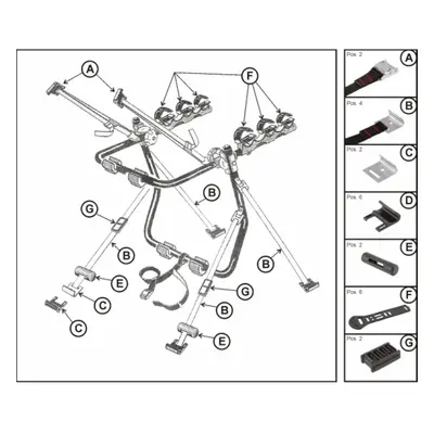 Kit Completo Ricambi per Portabici Verona 567040080 - Efficienza e Durata Garantite