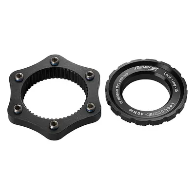 Adattatore Nero per Conversione da Centerlock a Dischi Freno a 6 Fori, Compatibile con Mozzi Ant