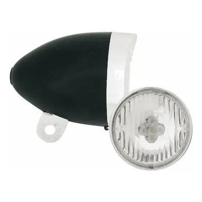 Fanale Anteriore Vintage Nero in Acciaio per Dinamo con Lampadina 6W/2,4V MVTEK