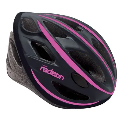 Casco RADEON Nero/Rosa Taglia Unica 58-61 cm, 240g, 22 Fori, Certificato EN1078, Tecnologia In-M