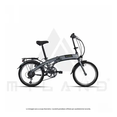 Bici Elettrica Pieghevole H20.1 City 20' Grigio con Cambio Shimano 6V e Telaio in Alluminio