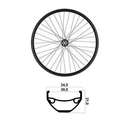 Ruota Anteriore MTB 27,5' Tubeless Ready Shimano 10/11/12V con Disco e Perno Passante BOOST