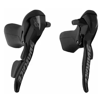 Coppia Comandi Cambio Road 3x9V in Alluminio Nero Compatibili Shimano