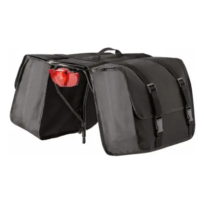 Borsa Portapacchi City 14L Impermeabile in Tessuto 600D Nero per Bicicletta