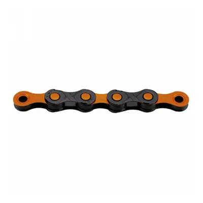 Catena 12v DLC Nero/Arancio per SRAM o Shimano - 126 Maglie, Rivestimento Duro per Cambiata Flui