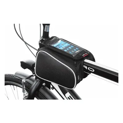 Borsa Porta Smartphone BONINBIKE per Telaio Bicicletta con Tasche Laterali, Nera e Impermeabile