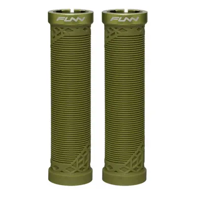 Manopole HILT 30mm Verde Oliva con Collarino in Alluminio CNC - Comfort e Controllo per Ciclisti