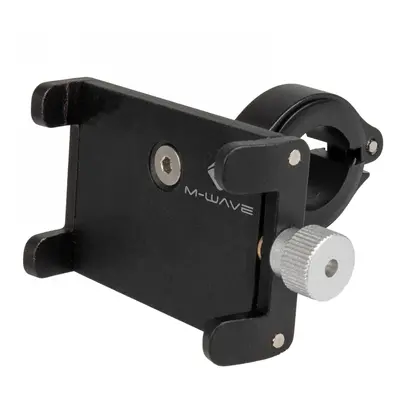 Supporto Universale per Smartphone in Alluminio Nero M-WAVE per Bicicletta, Regolabile e Protett