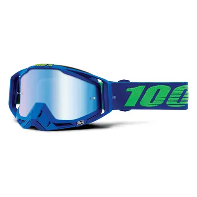 100% Racecraft Extra Dreamflow Occhiali Motocross, verde-blu per uomo