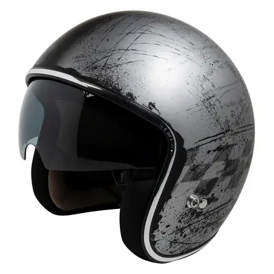 IXS 2.5 Casco Jet, nero-argento, dimensione per uomo