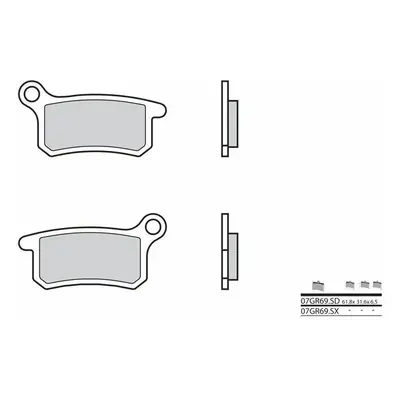 Brembo S.p.A. Pastiglie freno Off-Road metallo sinterizzato - 07GR69SD, dimensione